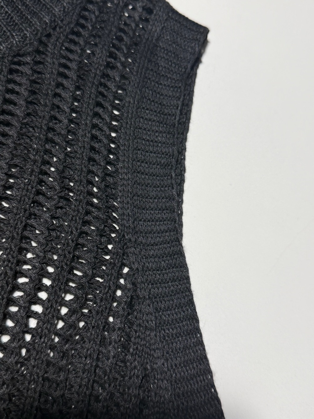NWT Cha Cha Vente Black Crochet Knit Cover Up Dress - Plus Size 1X - Picture 8 of 12